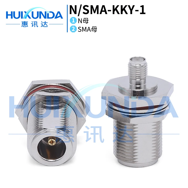 N/SMA-KKY-1 Hexagonal N female to SMA master waterproof ring nut fixed, RF connector KYK