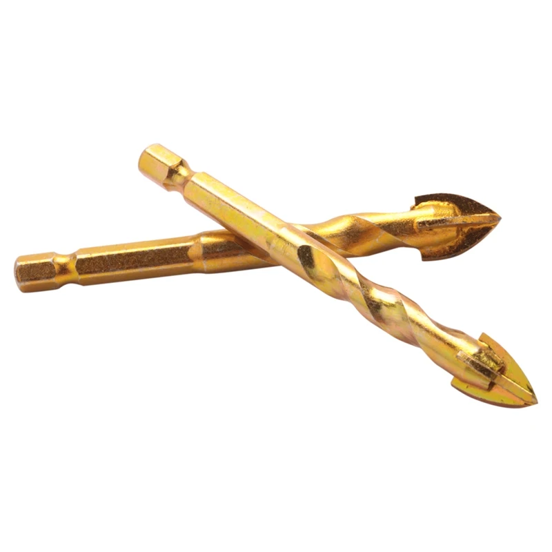 Set mata bor baru untuk ubin, beton, batu bata, kaca, plastik dan kayu, 5 buah (5Mm.6Mm.8Mm.10Mm. Mata bor ubin, ujung karbida Tungsten 12Mm