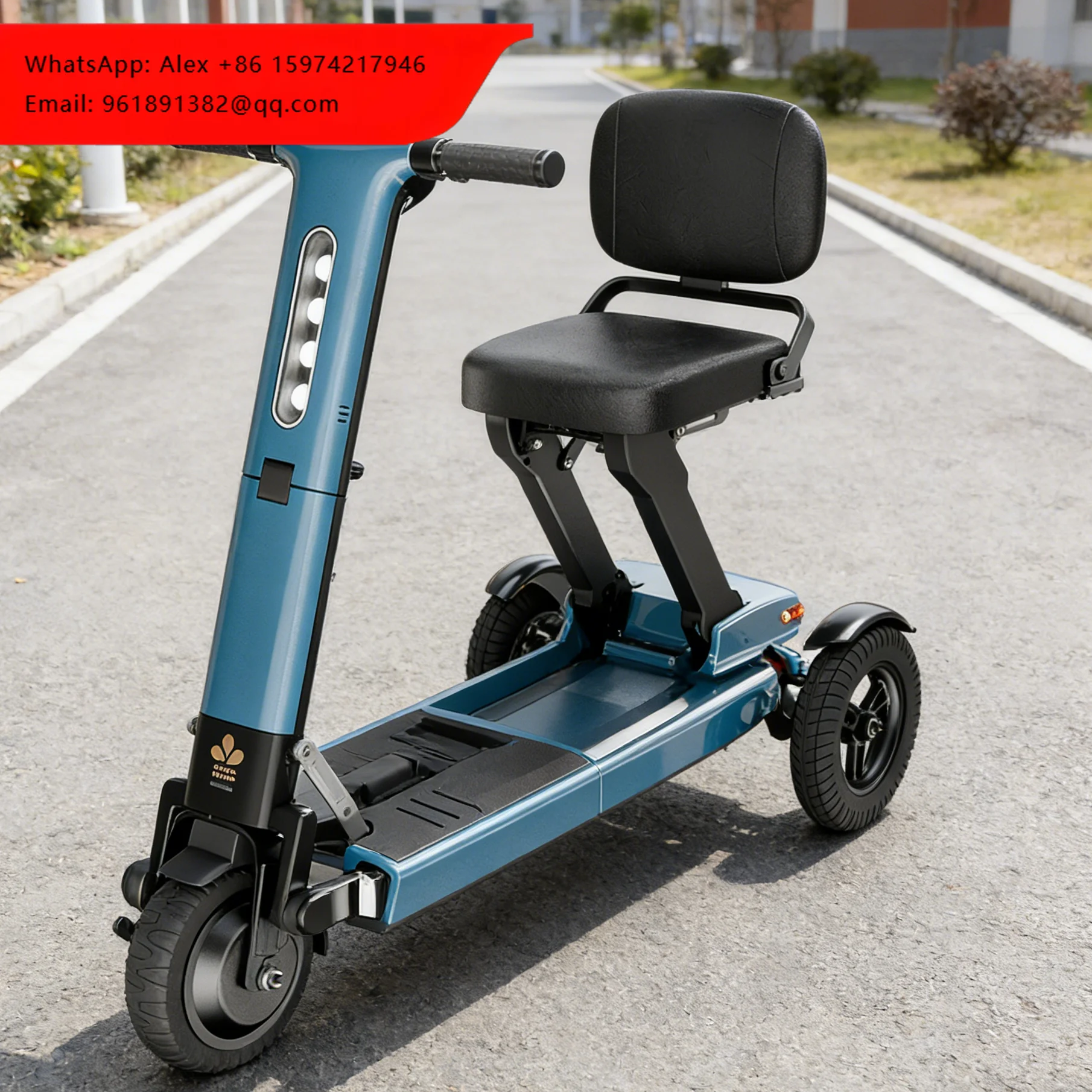 

2026 Zuowei ZW501 Portable 3-Wheel Lightweight Aluminum Alloy Elderly Mobility Scooter Brushless Motor 36V 5.8H Battery CE