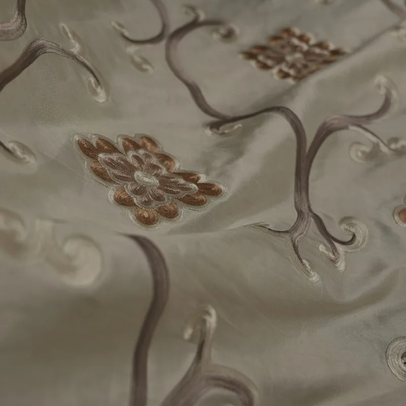 Embroidered jacquard double fabric silk real traditional pattern Chinese cheongsam clothing
