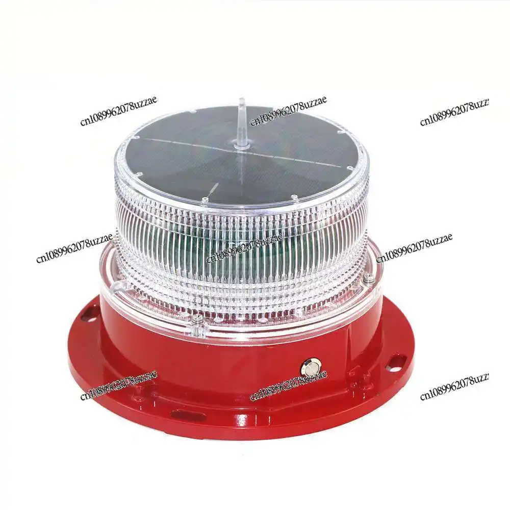 Low Light Intensity Flashing Normally on Red LED Solar Aviation Obstruction Light