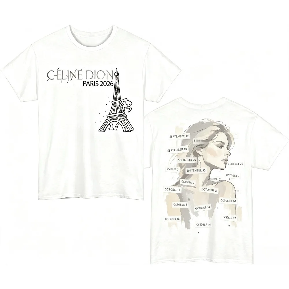 2026 Vintage Tower Art Print Graphic T Shirt Men White Short Sleeve O-neck Cotton Casual Unisex Streetwear Tees