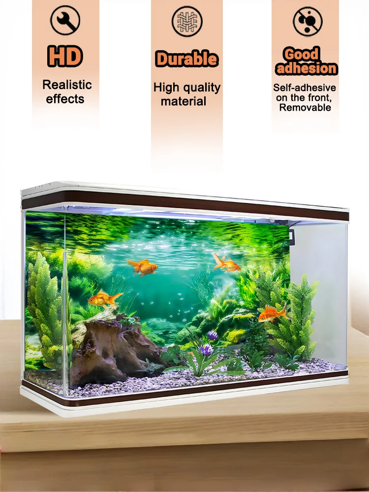 Flussbett-Treibholz, Aquarium-Hintergrundbild, Aquarium-Hintergrundaufkleber, Selbstklebend, Aquarium-Landschaftsgestaltung Dekor – Detail 6