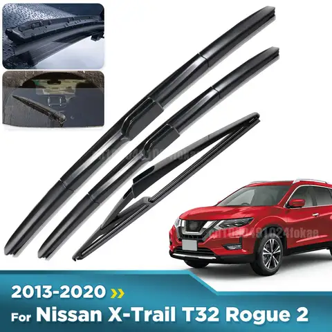 For Nissan X-Trail T32 Rogue 2 2013-2020 2014 2015 Wiper Front&Rear Wiper Blades Windshield Windscreen Window Brushes 26"17"12"