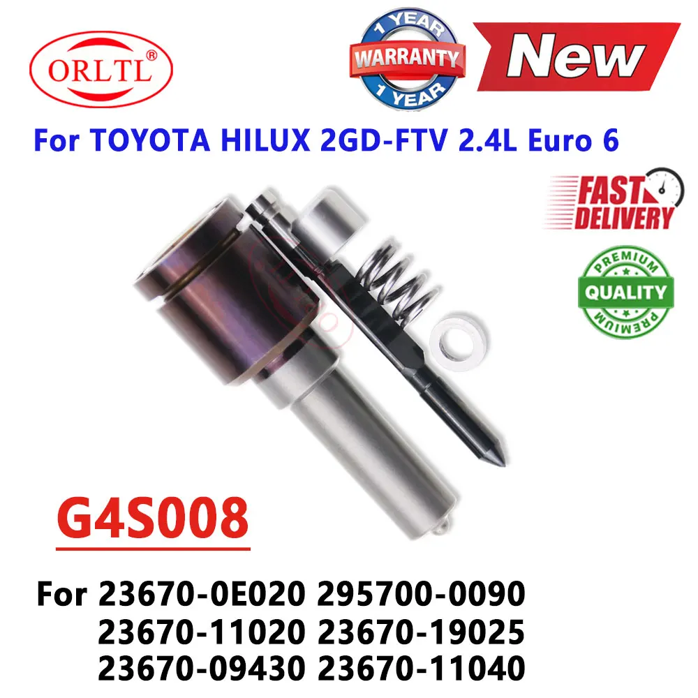 

G4S008 Injector Nozzle g4s008 Fuel Common Rail Diesel Injection 23670-0E020 23670-11020 23670-19025 for TOYOTA HILUX 2GD 0E020