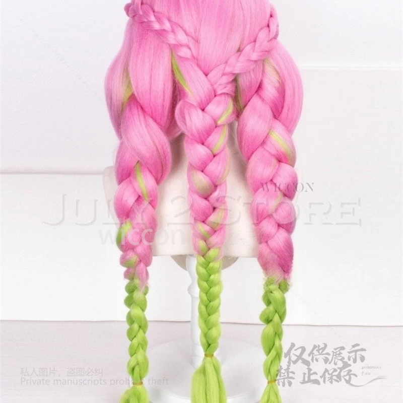Аниме Косплей Аниме Мицури Канродзи Косплей Парик Розовый Зеленый Градиент Тепловой Градиент Цвет Волос Парик Косплей Канродзи Мицури Парик Хал