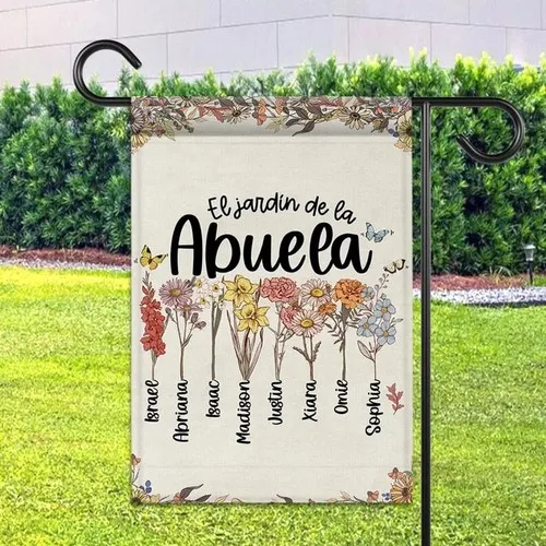 Custom Grandma's Garden Flag - Personalized Abuela Birth Month Flowers, Mother's XXH LLP LLX uui
