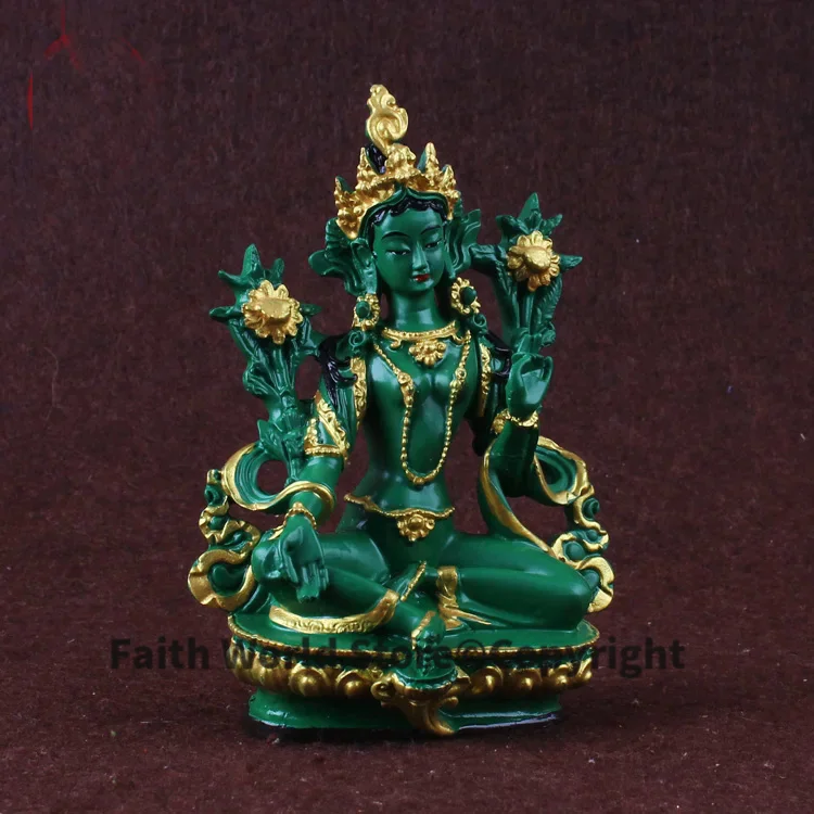 2025 tall # Greco-Buddhist HOME OFFICE Talisman efficacious family Protection # Nepal, Tibet, India Green Tara Buddha statue