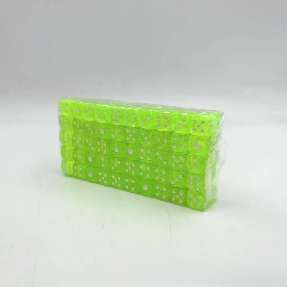 

100pcs 10mm 6-sided Rounded-corner Acrylic Dice Suitable for Club Party Board Games Transparent Dice Board Game Accessories