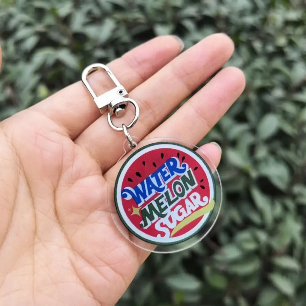 Acrylic Shining Watermelon Keychain Simulation Summer Fruit Acrylic Watermelon Pendant Cosplay Creative Car
