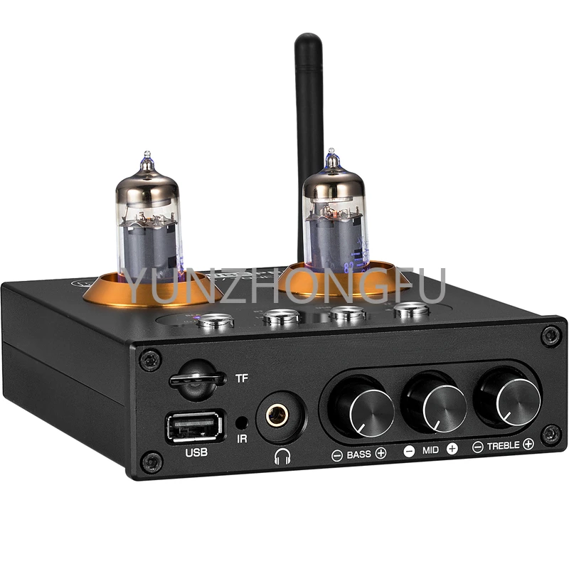 Mini Bluetooth 5.0 Gallbladder Front USB Lossless Player Stereo Preamplifier with Ear Amplifiers and TF Card Pluggable