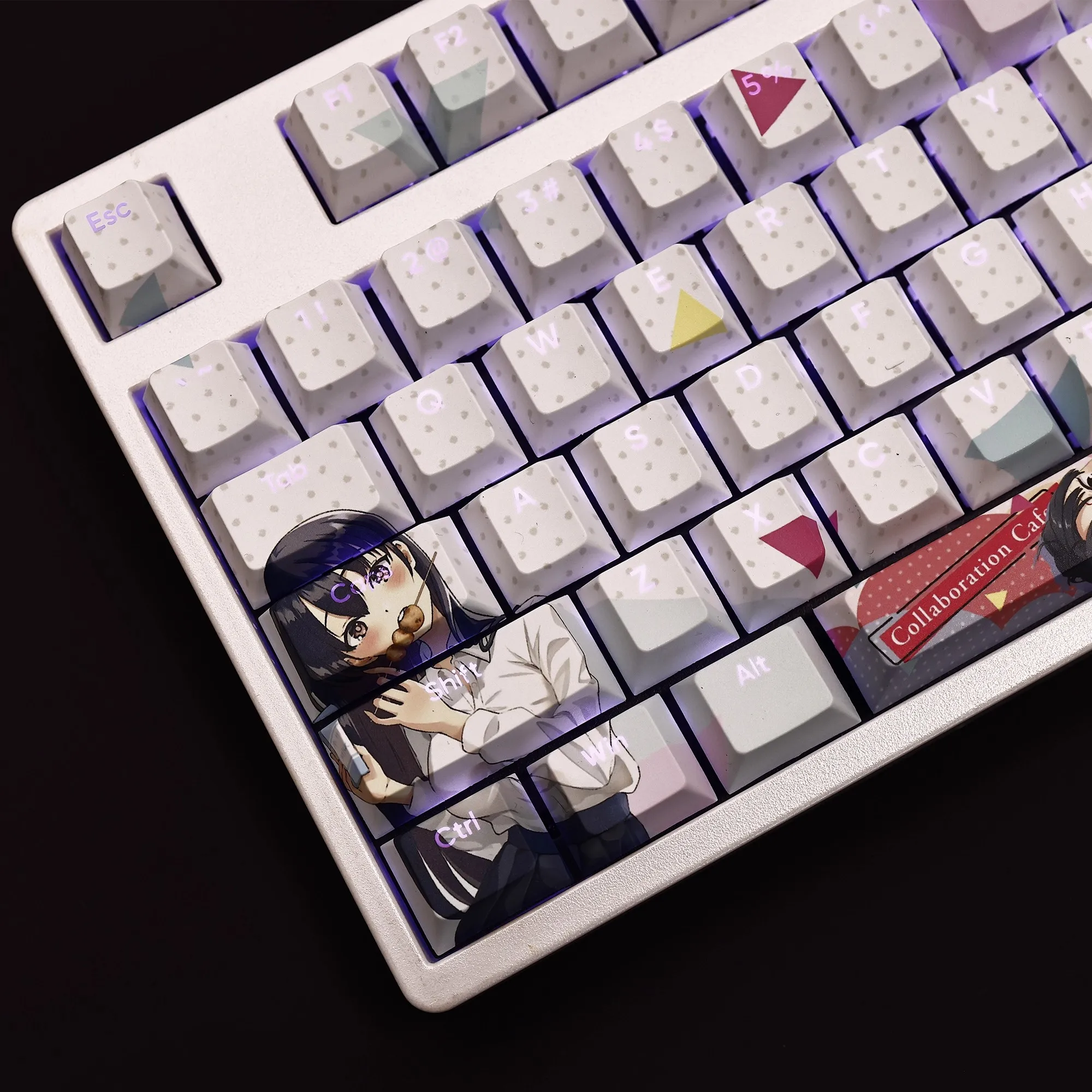 108 Keys/set The Dangers in My Heart Yamada Anna Keycap PBT Backlit Keycaps Cartoon Anime Key Caps For ANSI 61 87 104 Keyboards