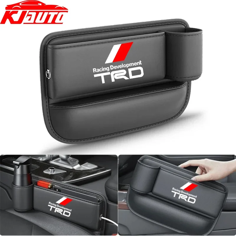 Car Seat Gap Storage Box Center Console Armrest Storage Box For Toyota TRD Sports Prius CHR Supra Rav4 Celica BZ4X Fortuner