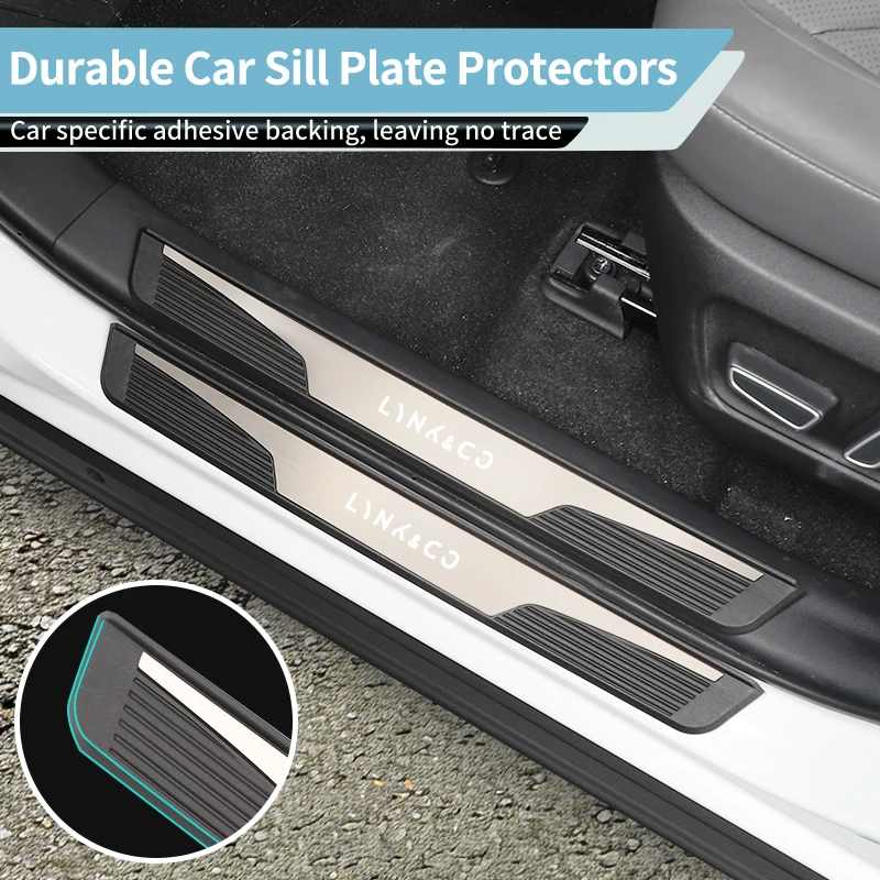 Stainless Steel Car Door Sill Protector Stickers Car Accessories For LYNK&CO 06 03 05 08 09 01 02 Hatchback BX11 EX11 ZERO