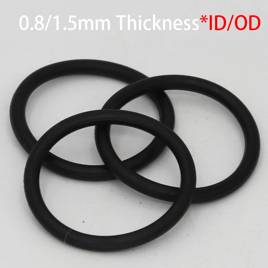 11/11.5/12/12.5/13/13.5/14/14.5/15/16/17/18mm OD 1.5mm Thickness CS Black NBR Oring Rubber Round Washer Oil Seal Gasket O Ring