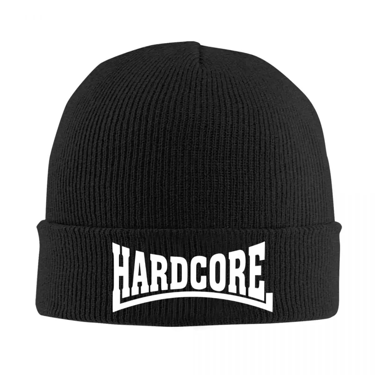 Hardcore Beanie Hats Popular Logo Knit Hat Kpop Elastic Men Women Caps Autumn Custom Casual Bonnet Hats Gift