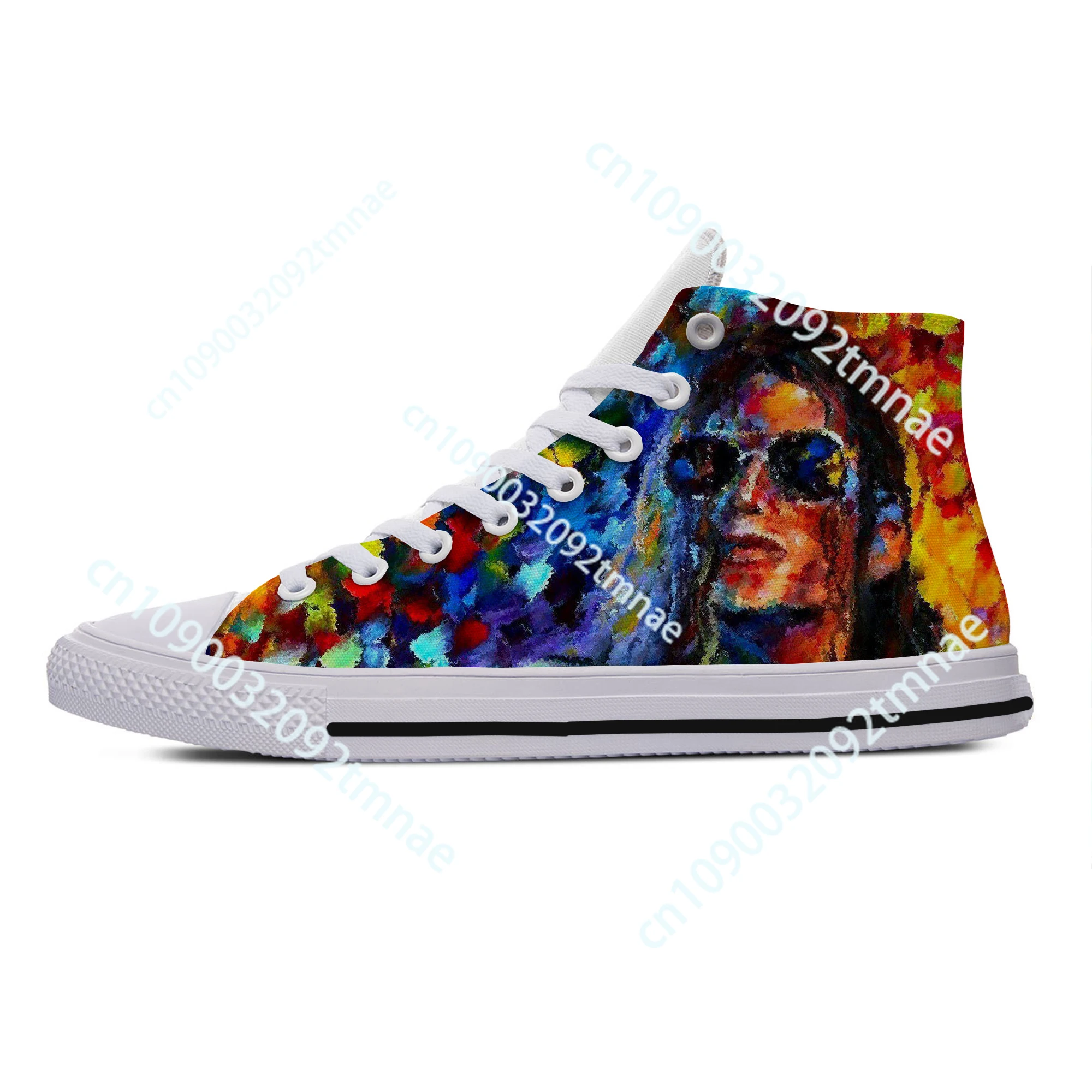 Hot Men Women Hip Hop Fashion Shoes Summer Mens King of Pop Michael Jackson Lightweight High Help Custom Shoes Board Shoes