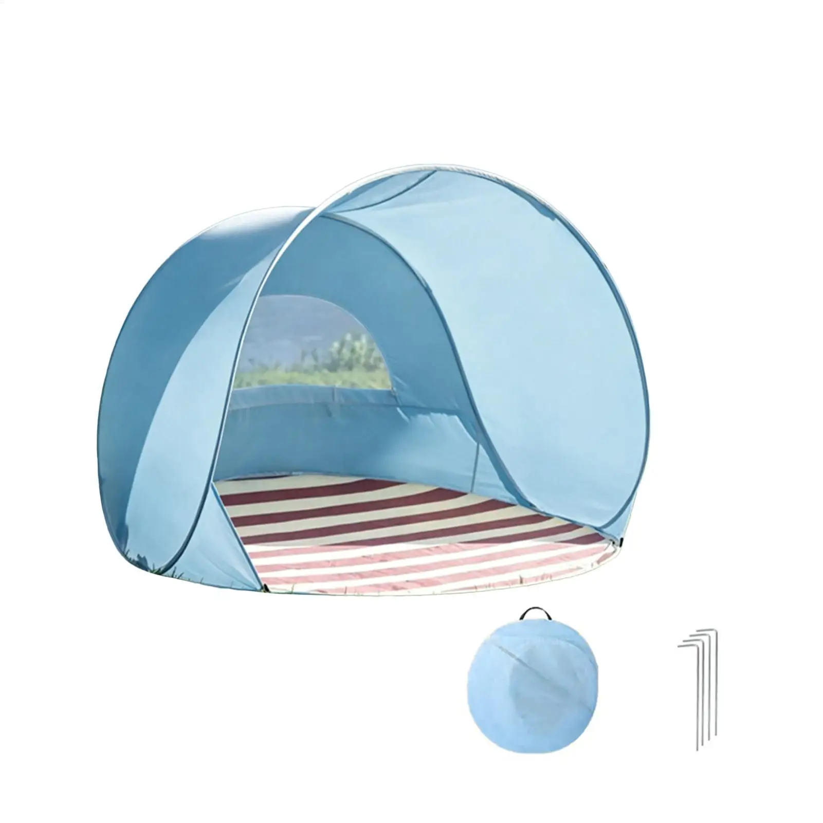 Tente de plage portable, légère, facile à installer, auvent de plage, protection solaire pour la famille, les adultes, le camping, les pique-niques, la piscine, le jardin