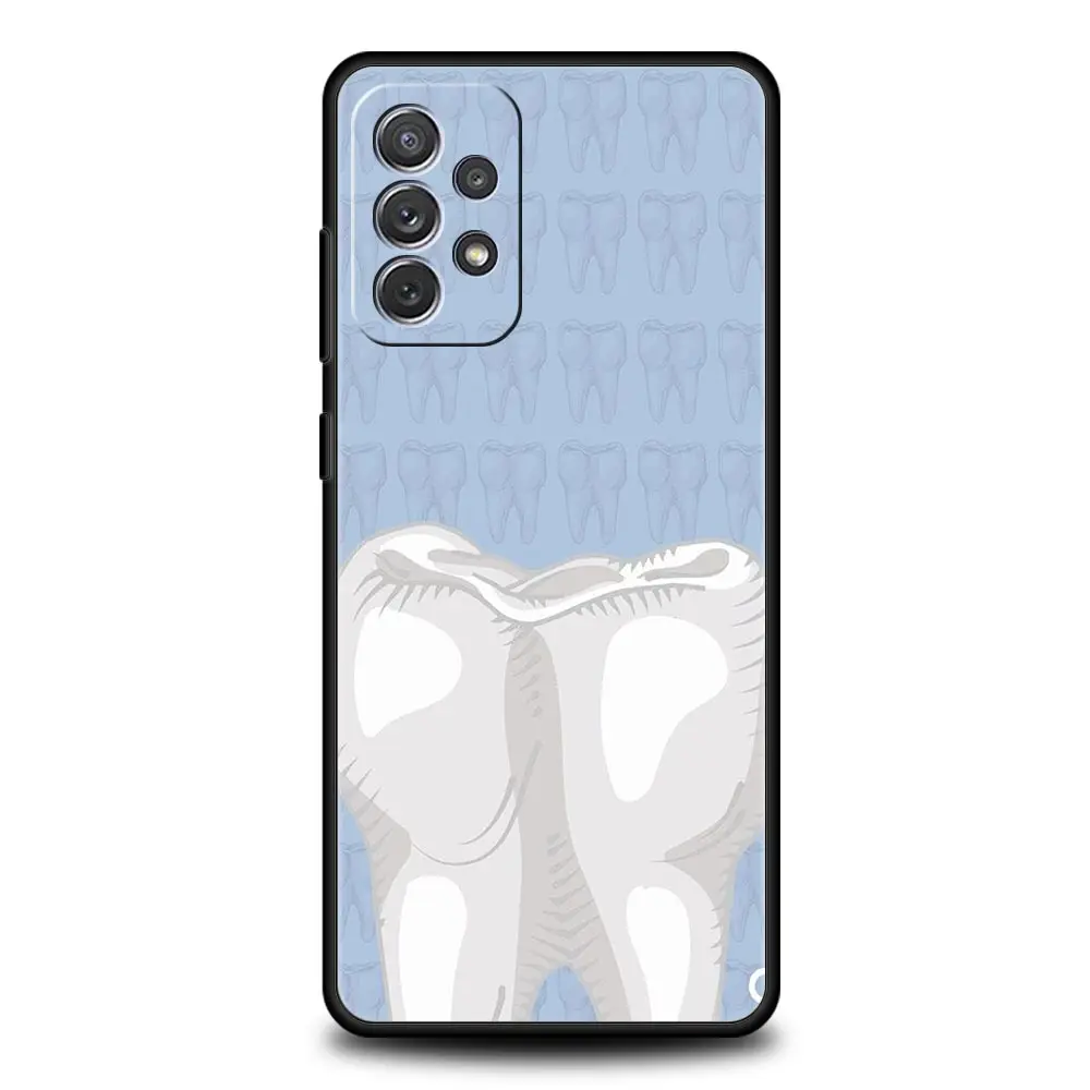 Dente di ammaccatura dentale Denti carini Custodia per Samsung A51 A71 A21S A12 A11 A15 A25 A31 A41 A23 A33 A53 A73 A05S A13 5G A35 A55 Copertura