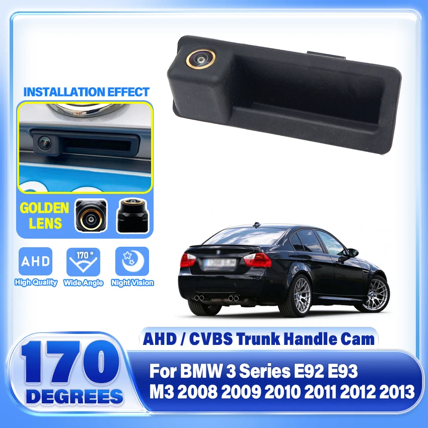 AHD Rear View Camera For BMW 3 Series E92 E93 M3 2008 2009 2010 2011 2012 2013 Waterproof Trunk Handle Camera Backup Camera