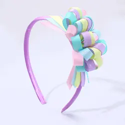 Cute Flower Hair Hoop Boutique Kids Hairband Sweet Ribbon Headbands Boutique Headwear Girls Hair Accessories Hair Styling Tools