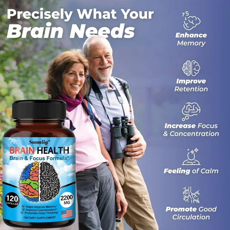 Nootropics Dietary Supplements Best Brain Focus Increases Memory Support Promotes Clear Thinking Immune System Health