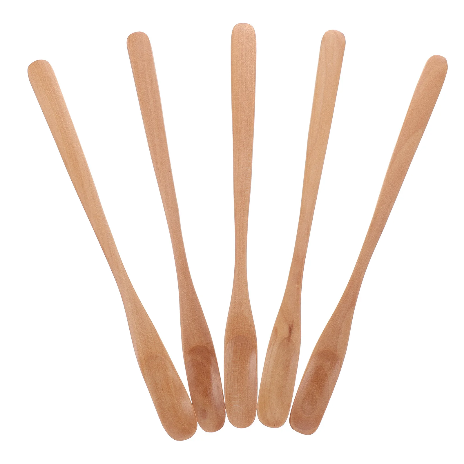 

5Pcs Coffee Honey Stirring Spoons Smooth Flat No Burrs Easy Clean Long Handle Design Syrup Honey Mixing Stick Syrup Stirrer
