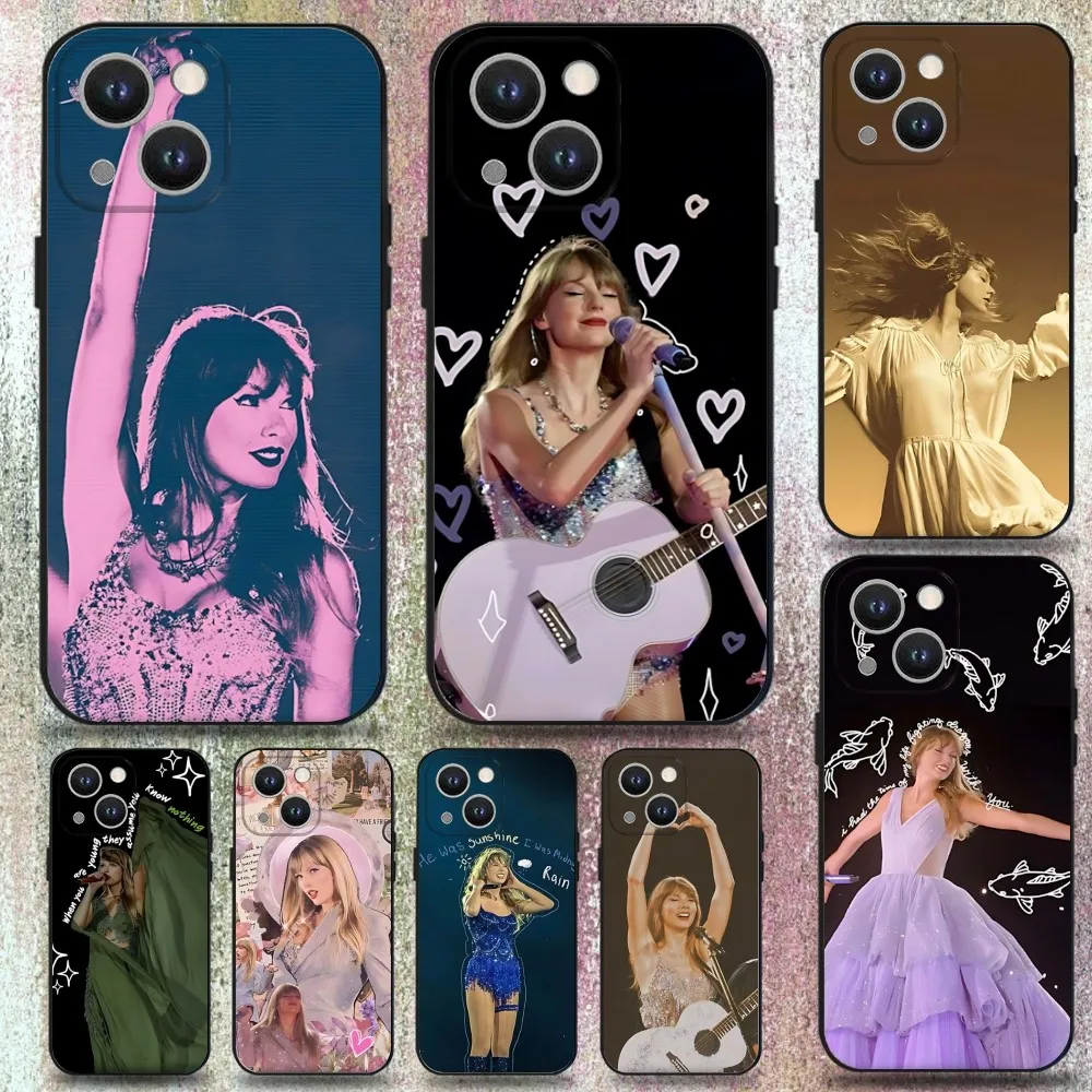 

T-TaylorS Alison S-SwiftES Phone Case For iPhone 16,15,14,13,12,11 Plus,Pro Max,XS,X,XR,SE,Mini,8,7,Soft Silicone Black Cover
