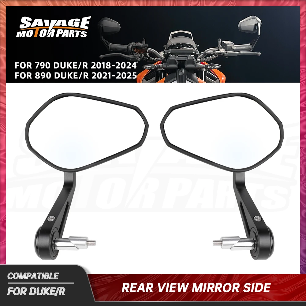 

2024 для 790 DUKE/R зеркала заднего вида Duke/R 890 790 2018-2025 аксессуары для мотоциклов регулируемое на 360 градусов боковое зеркало заднего вида