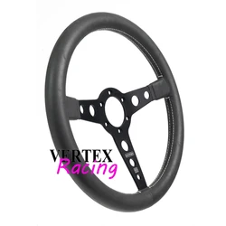 Drift Universal 14Inch Racing MOMO Prototipo Steering Wheel Car JDM Leather Steering Wheel Volantes For VW HONDA TOYOTA BMW