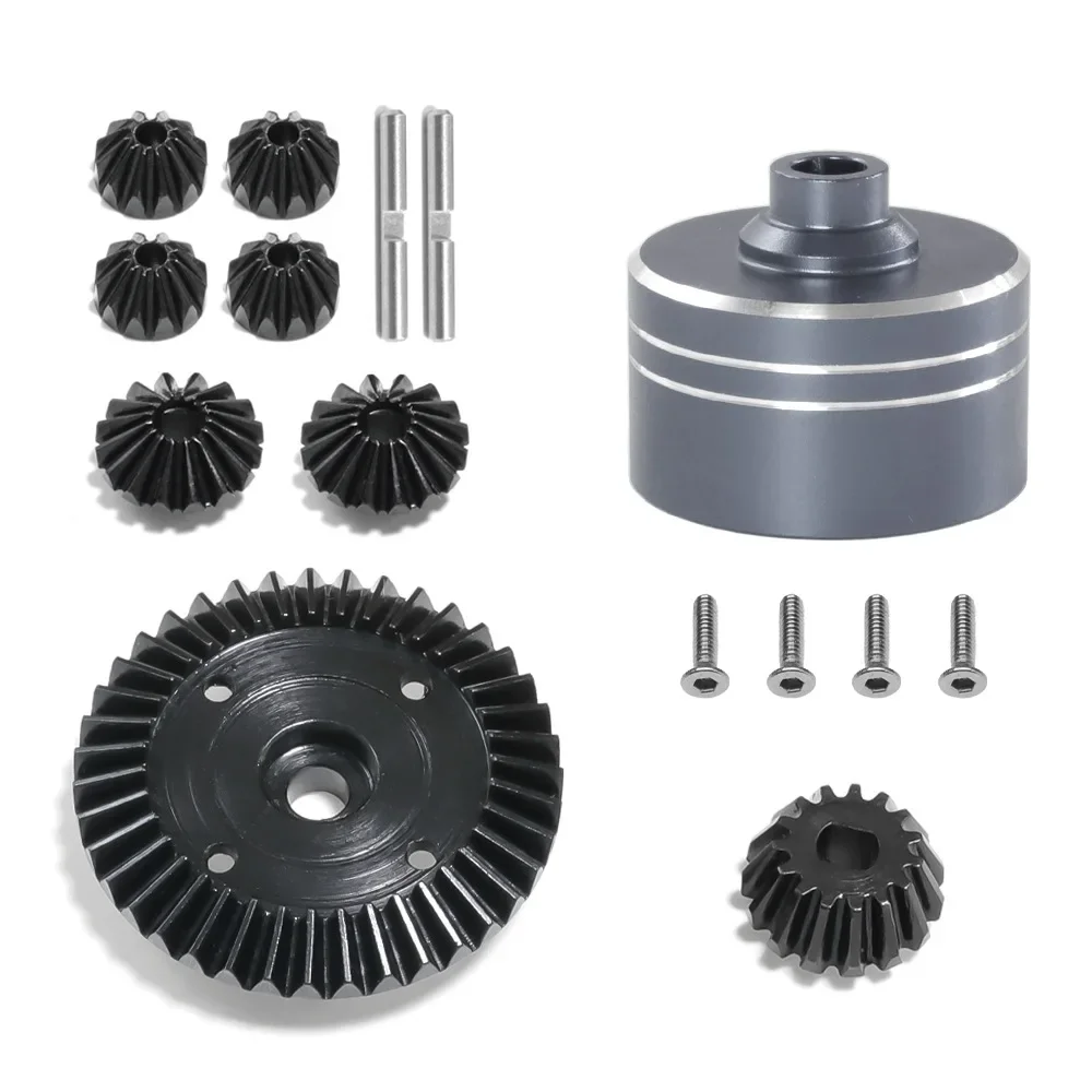 Metal Differential Case and Steel Differential Gear Set for Tamiya TT02 TT02B XV02 1/10 RC Car Upgrade Parts Accessories