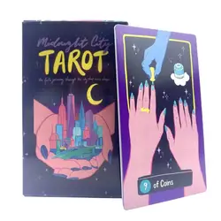 Midnight City Tarot Cards Divination Board Deck Game for Family Party Playing Card Entertainment Game Gifts for Witchcraft Lover