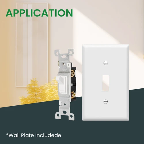 Imagen 1 del producto Kit de interruptores y tomas de pared estándar de EE. UU., interruptores de luz con sensor de movimiento, con USB tipo C, incluye placas frontales, para EE. UU., Canadá