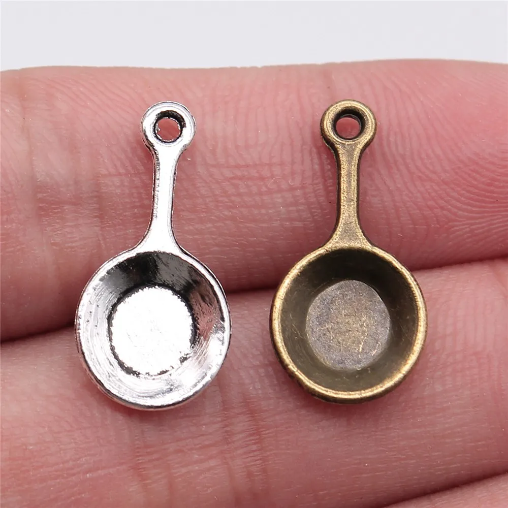 WYSIWYG 20pcs 22x10mm Pendant Pan Kitchenware Pan Charm Pendants For Jewelry Making Kitchenware Pan Pendants