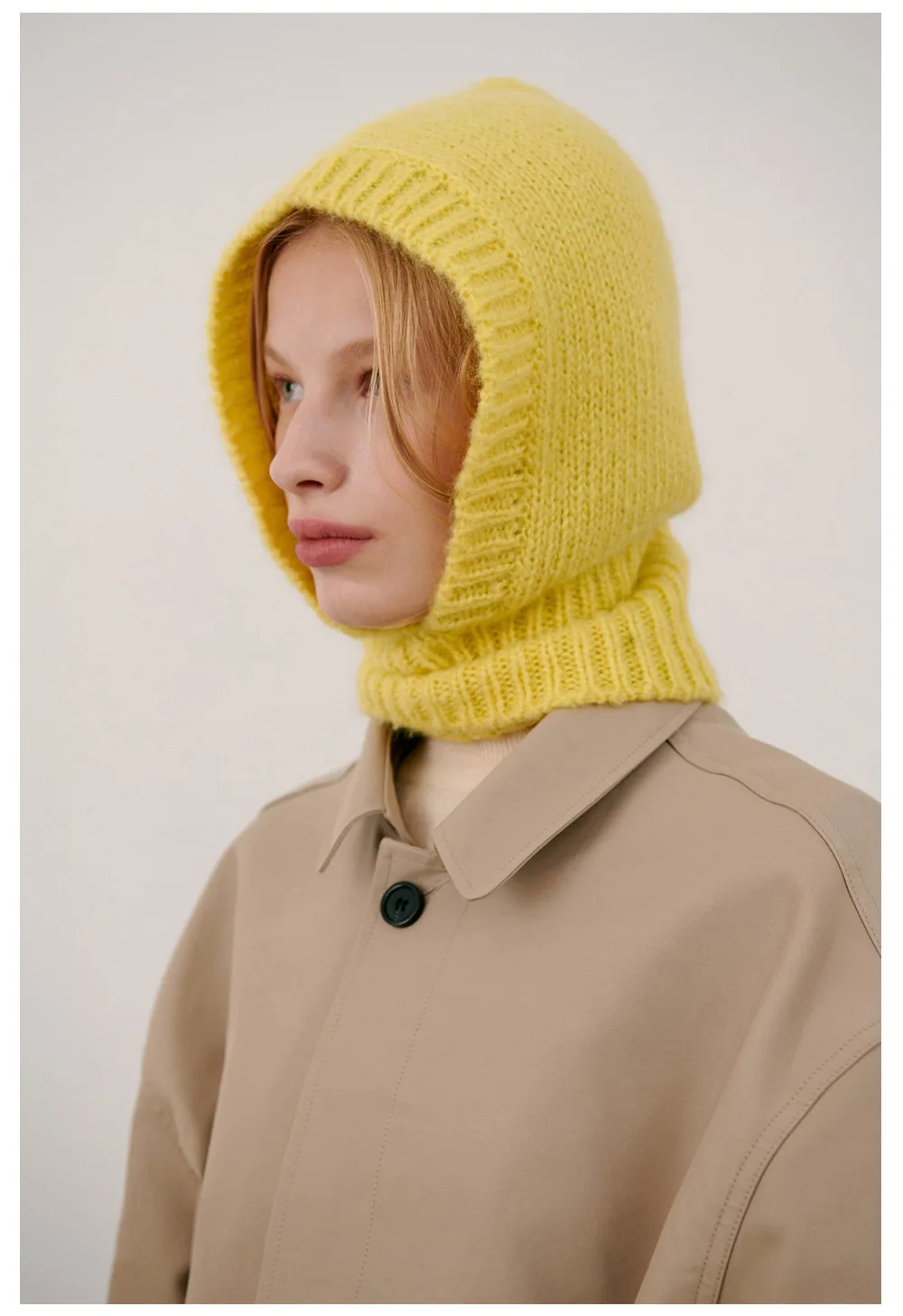 20 % Wolle Strickmützen Winterwärmer Unisex Kapuzenmütze Halskragen Schal Mütze für Männer und Frauen Ski Beanie Hüte Kalte Mütze Sturmhaube Mütze – Detail 1
