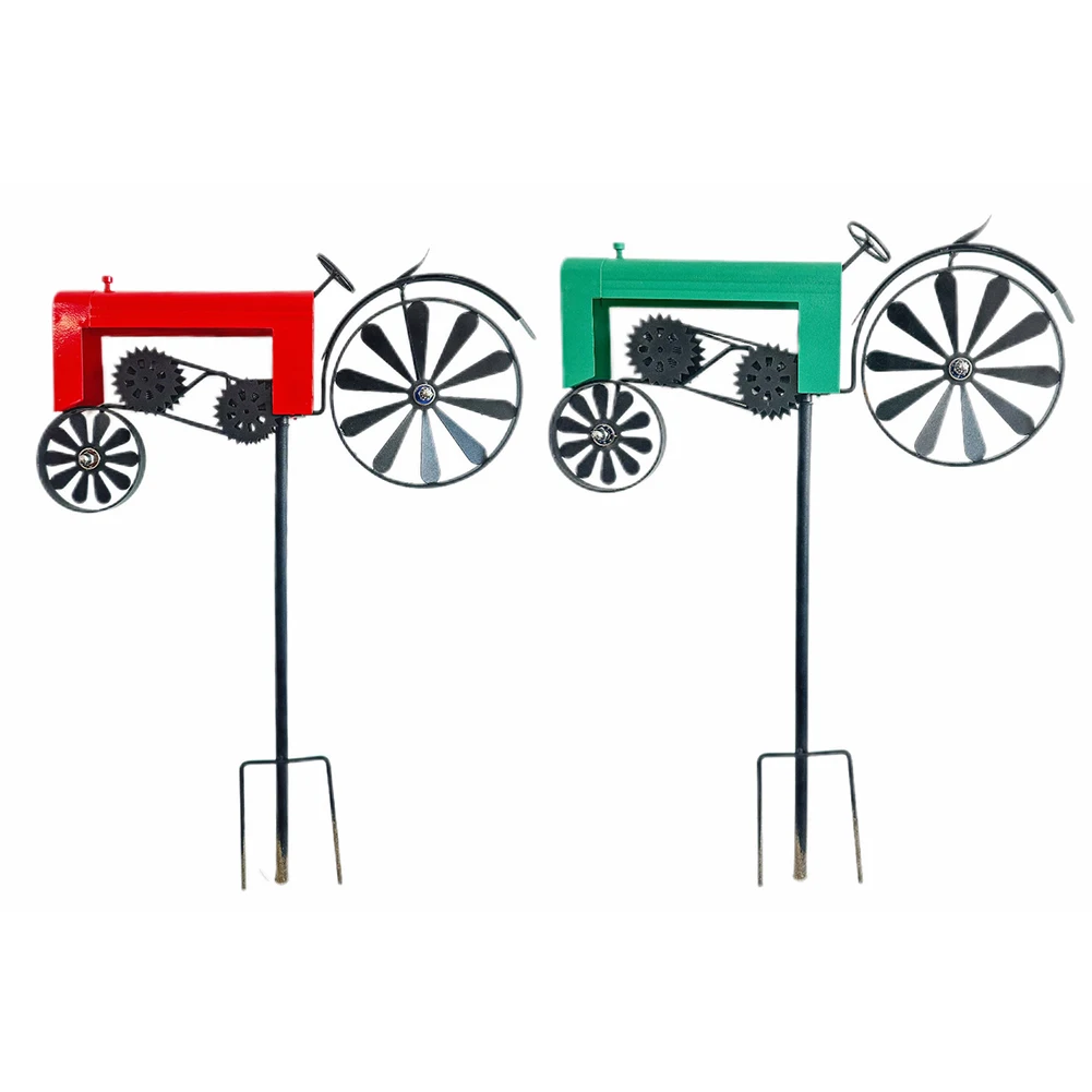 

Metal Wrought Iron Rotatable Tractor Wind Spinner Windmill Ornament Garden Decoration Wind Chime Outdoor Wind Sculpture
