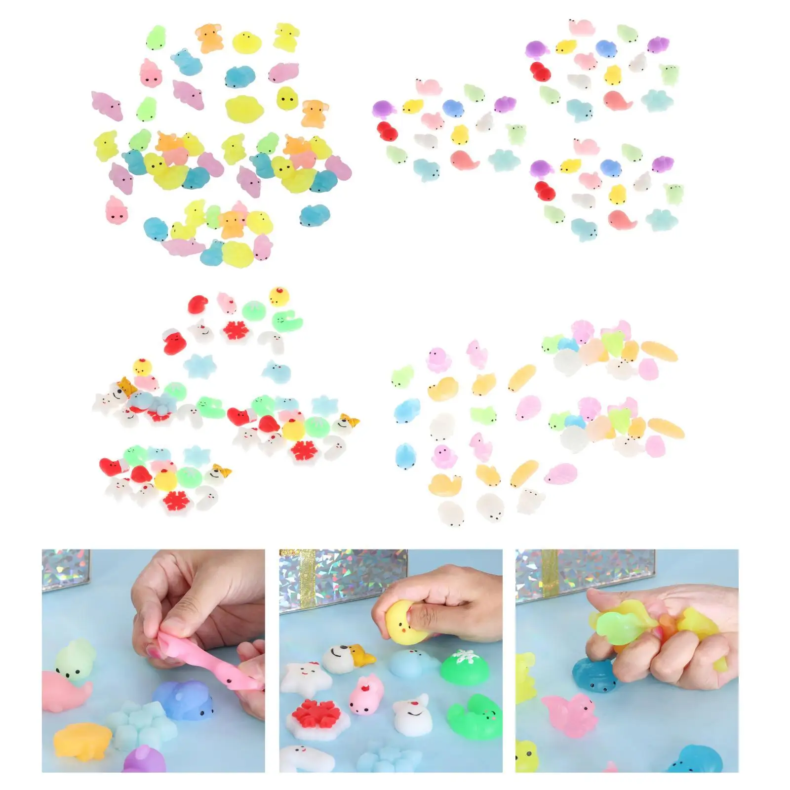 50 Pieces Mini Squeezing Toys Sensory Toy Easy to Clean Soft Washable Decoration