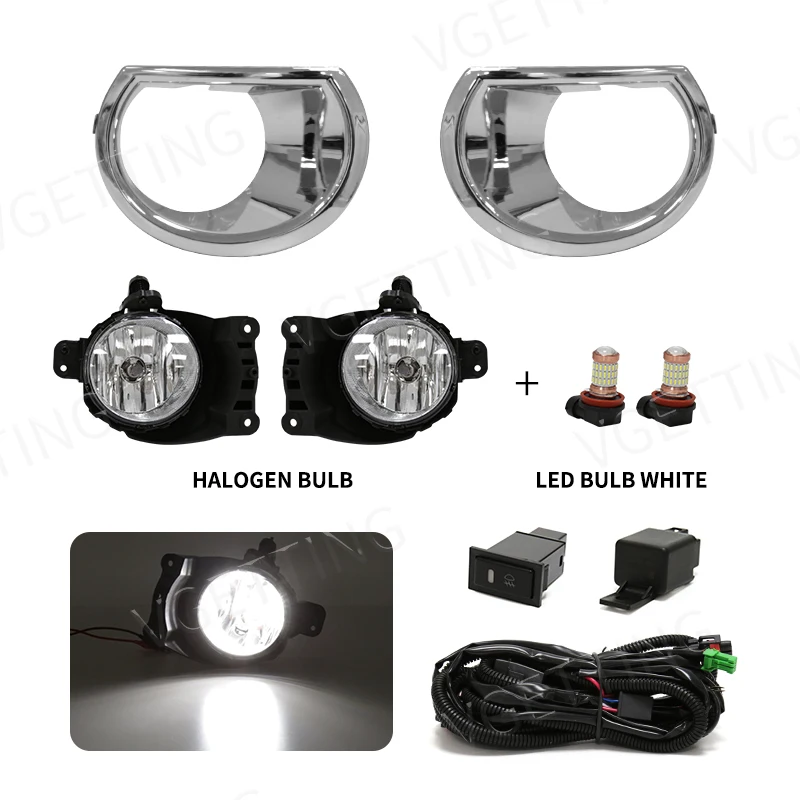 Led Fog Light Foglamps For Chevrolet Colorado/Trail Blazer/S10 2016-2020 With Chrome Auto Car Driving Daylamp Accessories