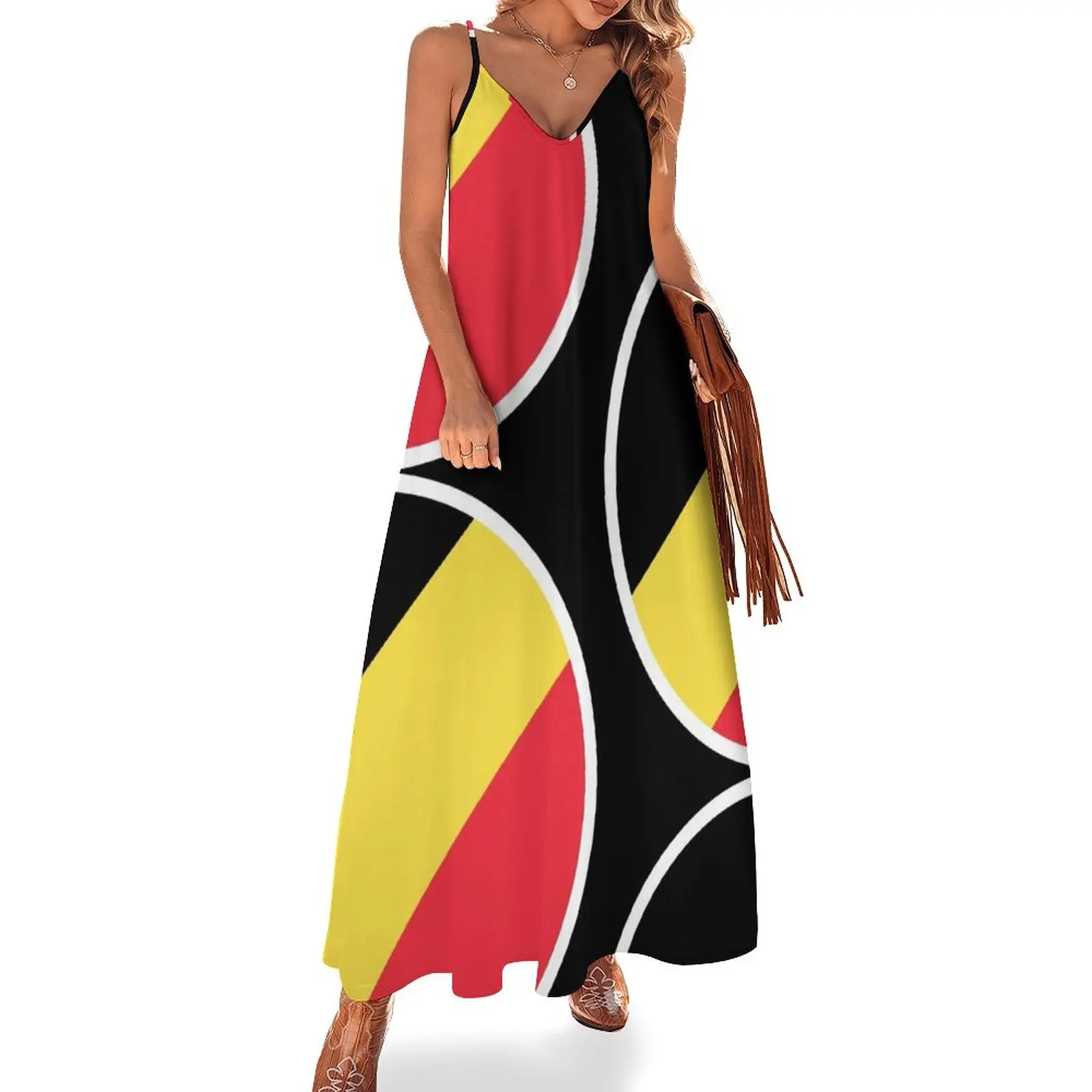 Belgian Flag Gifts, Stickers & Products (GF) Sleeveless Dress loose summer dress dresses for official occasions