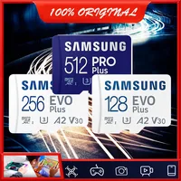 Tarjeta de memoria SAMSUNG EVO Plus 32GB/SDHC 64GB/128GB/256GB/512GB SDXC Micro SD/TF tarjetas Flash MicroSD UHS-1 para cámara de Dron de teléfono