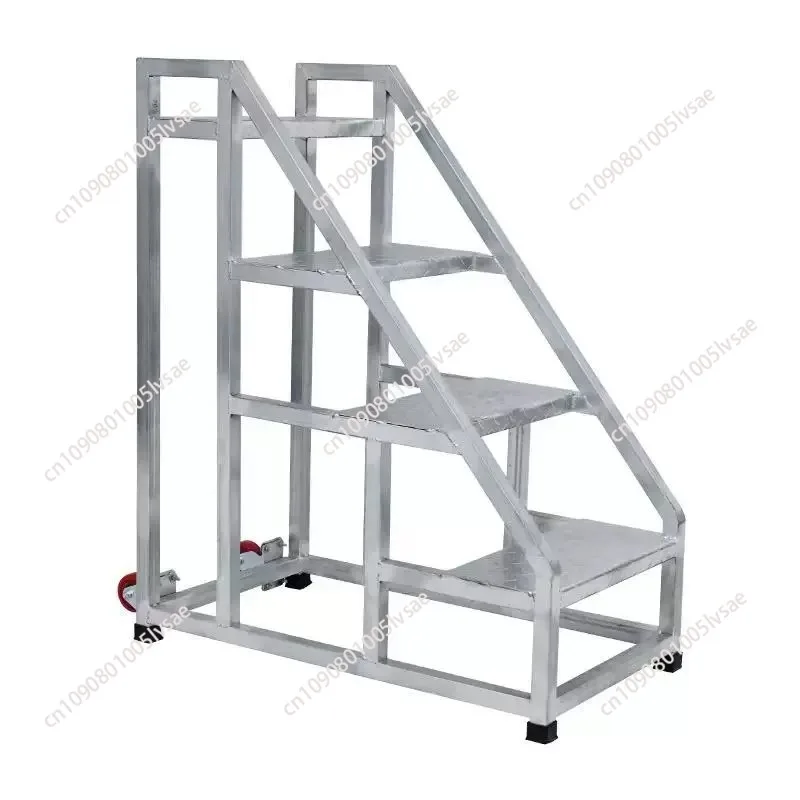 Steps with wheels Ladder Industrial ladder Handrail Thickened climbing engineering Two or three steps Outdoor
