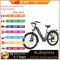 DYU C1 Adult Electric Bicycle 350w Motor Electric Bike 25km/H Max Speed 36V 10Ah 65Km Range Powerful Electric Bike