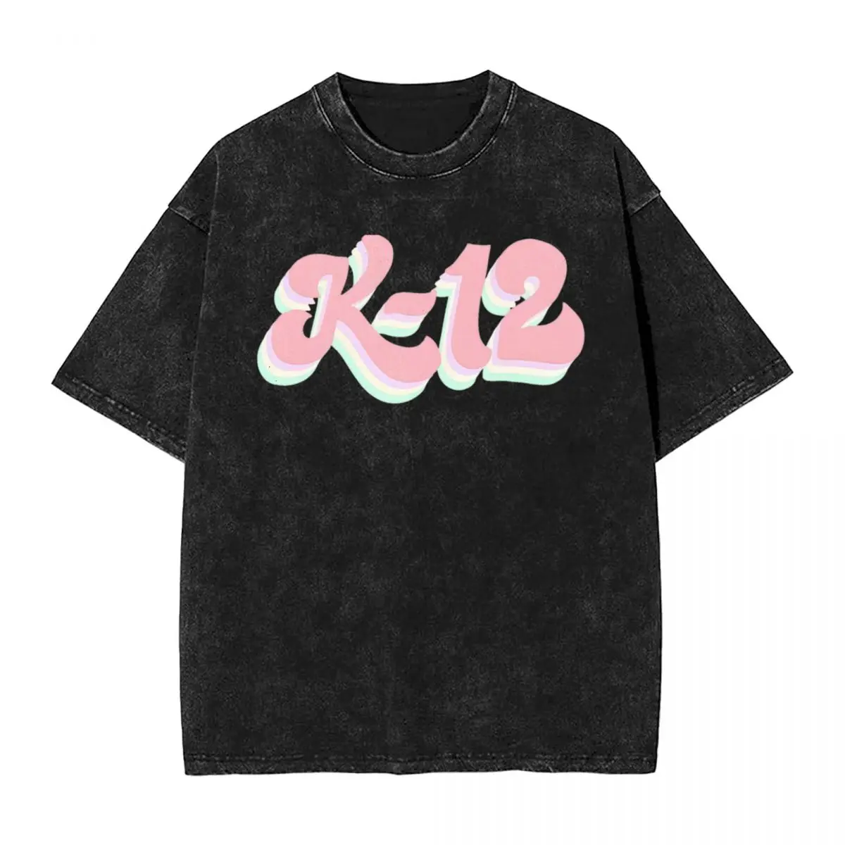 K-12 Melanie Martinez Washed T Shirt Streetwear Fashion T-Shirt Music Singer Tees Tops Men Women Short Sleeve Harajuku Graphic