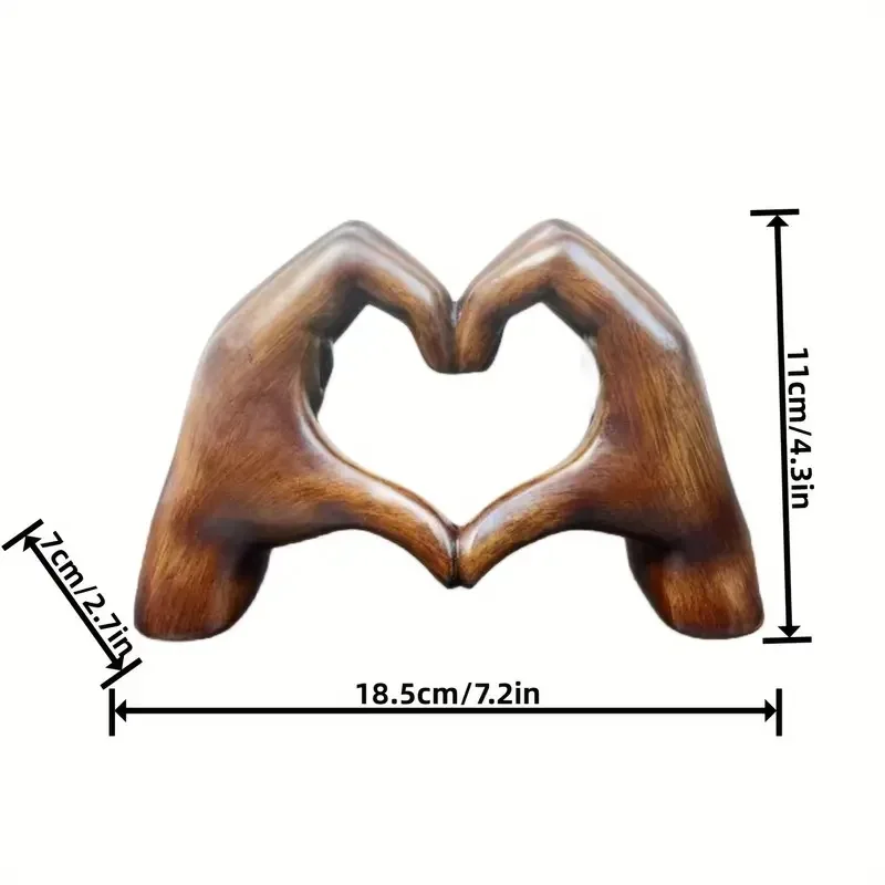 Cross-border hot-selling creative Mother's Day heart-shaped resin statue gifts, home living room desktop, light luxury ornaments