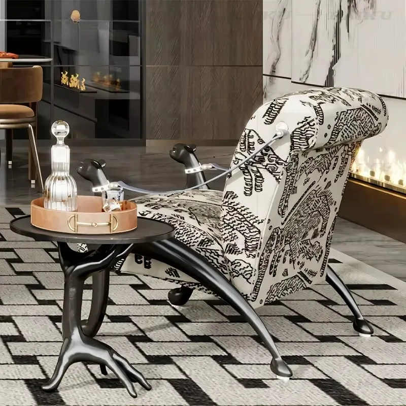 Wood Ergonomic Living Room Chairs Designer Art Italian Salon Relaxing Lounge Chair Armchair Bauhaus Poltronas Home Furniture