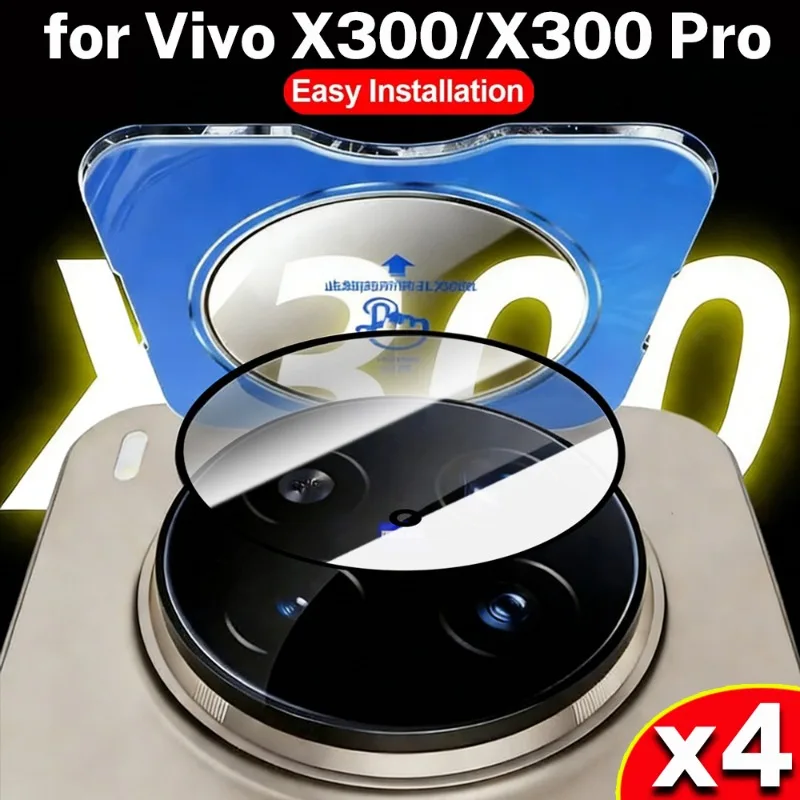 

4/1Pcs Easy To Install Tempered Glass for Vivox300/Vivo X300 Pro Lens Protectors 9H Hardness Phone Camera Protective Films