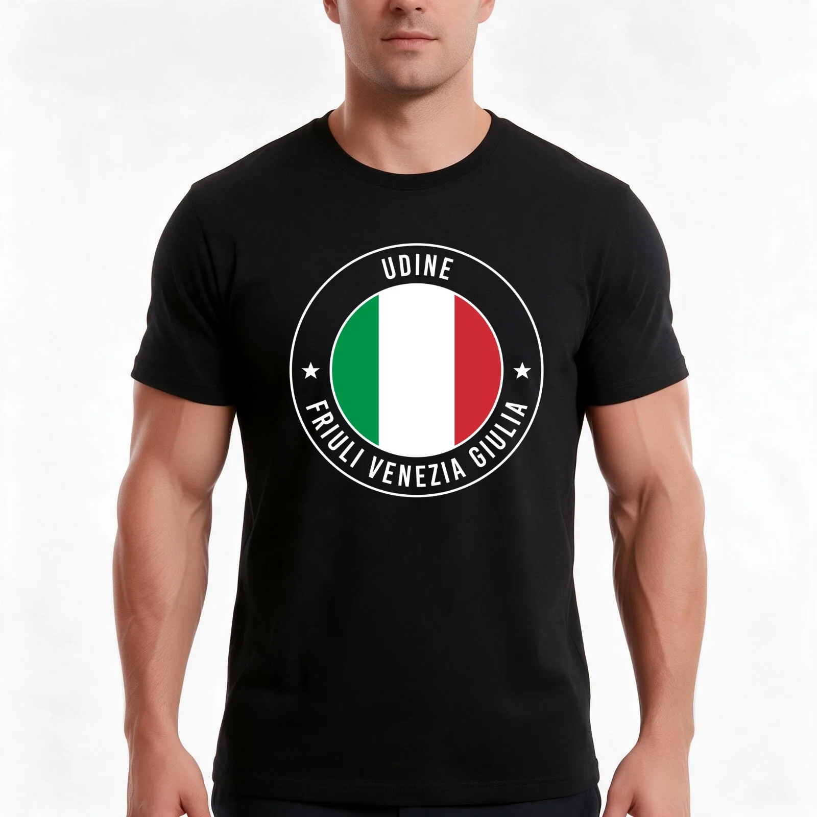 Udine Friuli Venezia Giulia Italia Flag T-Shirt Summer Casual Cotton Tee Oversized Streetwear Tops Vintage Graphic Print