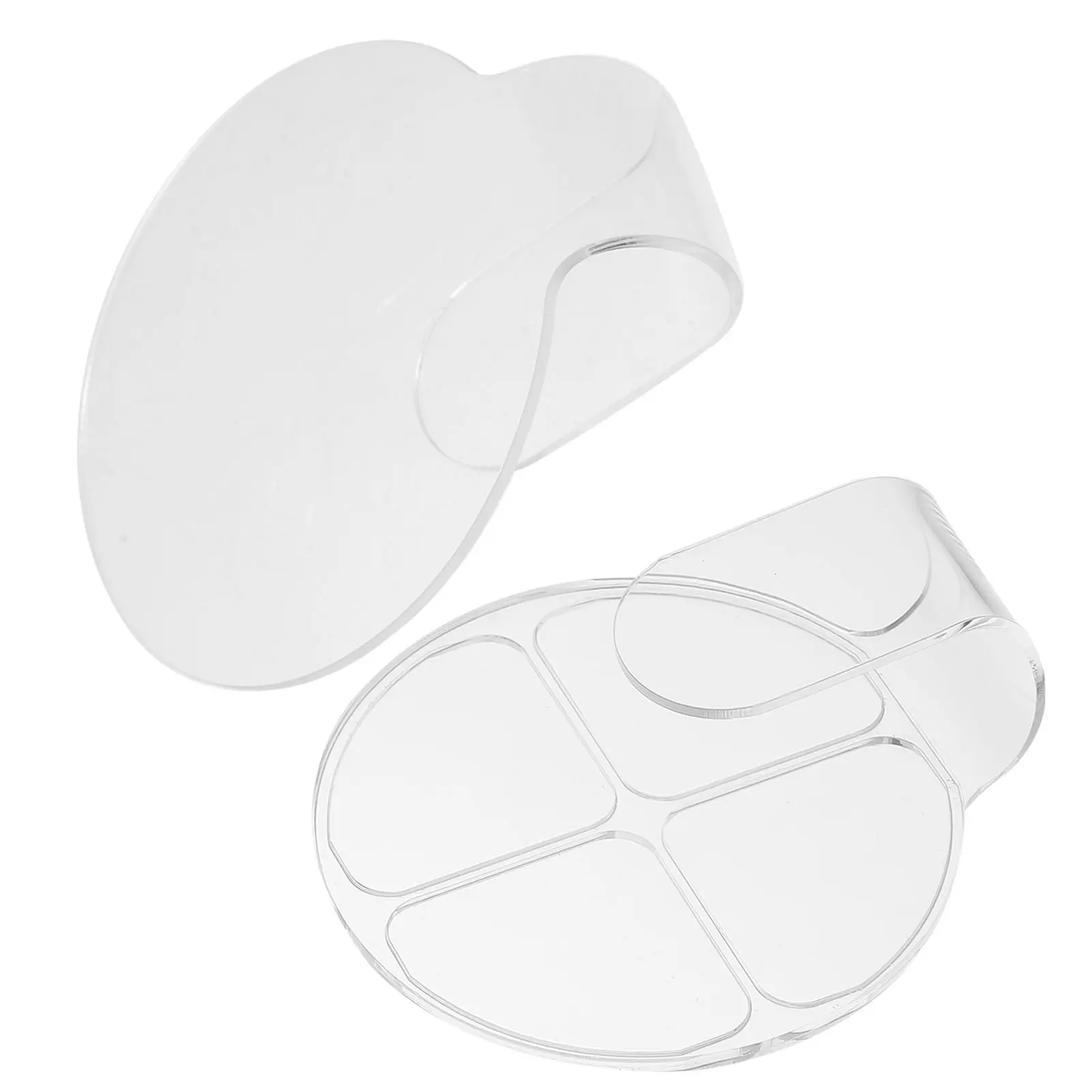 2 stks Make-up Palet Foundation Blending Tray Nagel Kleur Mengplaat Blending Tool Manicure Mengplaat Gezichtscrème