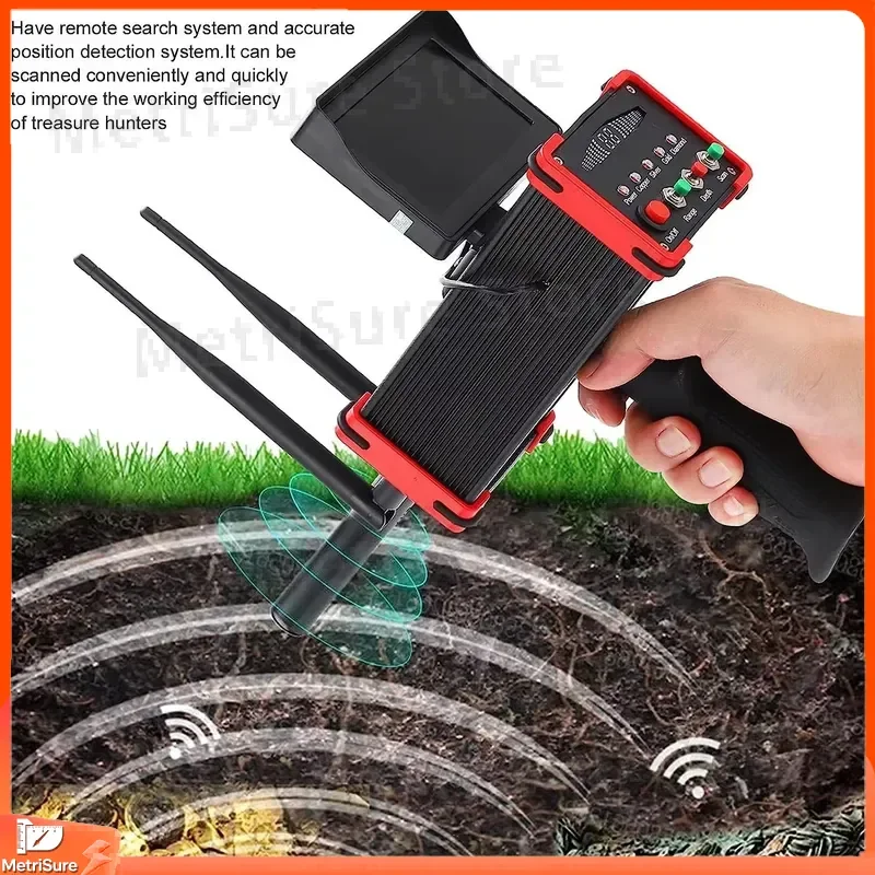 Metal Detector for Gold Treasure Hunting Large Depth Visual Exploration Waterproof Portable Handheld Metal Detector with LCD