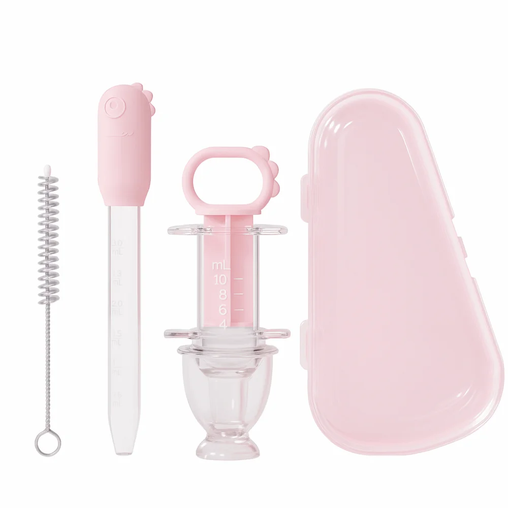 4pcs Set Portable Training Feeder Prevent Choking Soft Tip Medicine Feeder Liquid Food Supplement